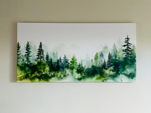 Customer photo review of WATERCOLOR FOREST CANVAS