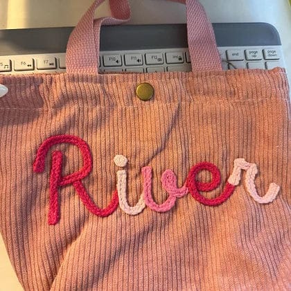 Customer photo review of Personalized Name Tote Handbag, Children's Gift, Christmas Gift