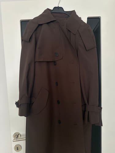 Customer photo review of Apoletli Acı Kahve Oversize Trençkot