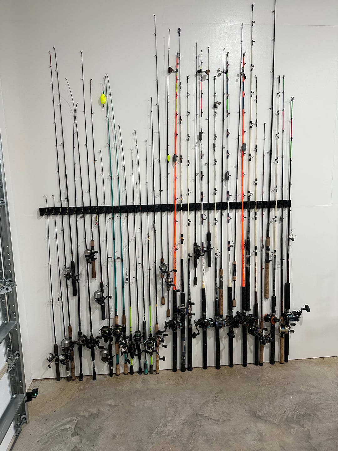 Customer photo review of Beyond Fishing GripLock Vertical Fishing Rod Rack
