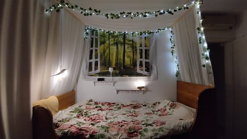 Customer photo review of Künstliche Efeu-Vorhanglichter mit grünen Blättern