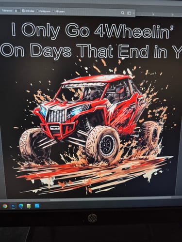 Customer photo review of DTF Transfers Upload Your Gang Sheet