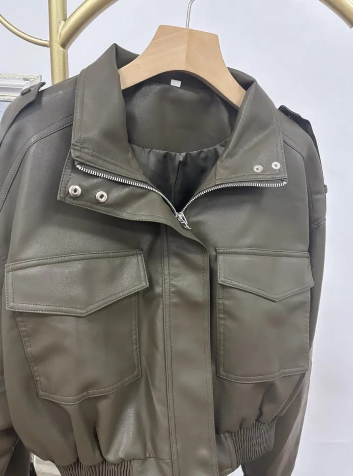 Customer photo review of Lilo Faux Leather Jacket