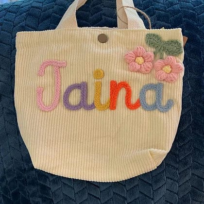Customer photo review of Personalized Name Tote Handbag, Children's Gift, Christmas Gift