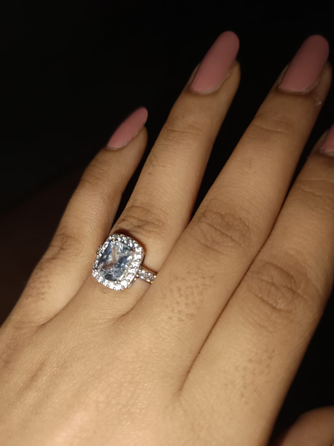 Customer photo review of Silver Classic Solitaire Ring