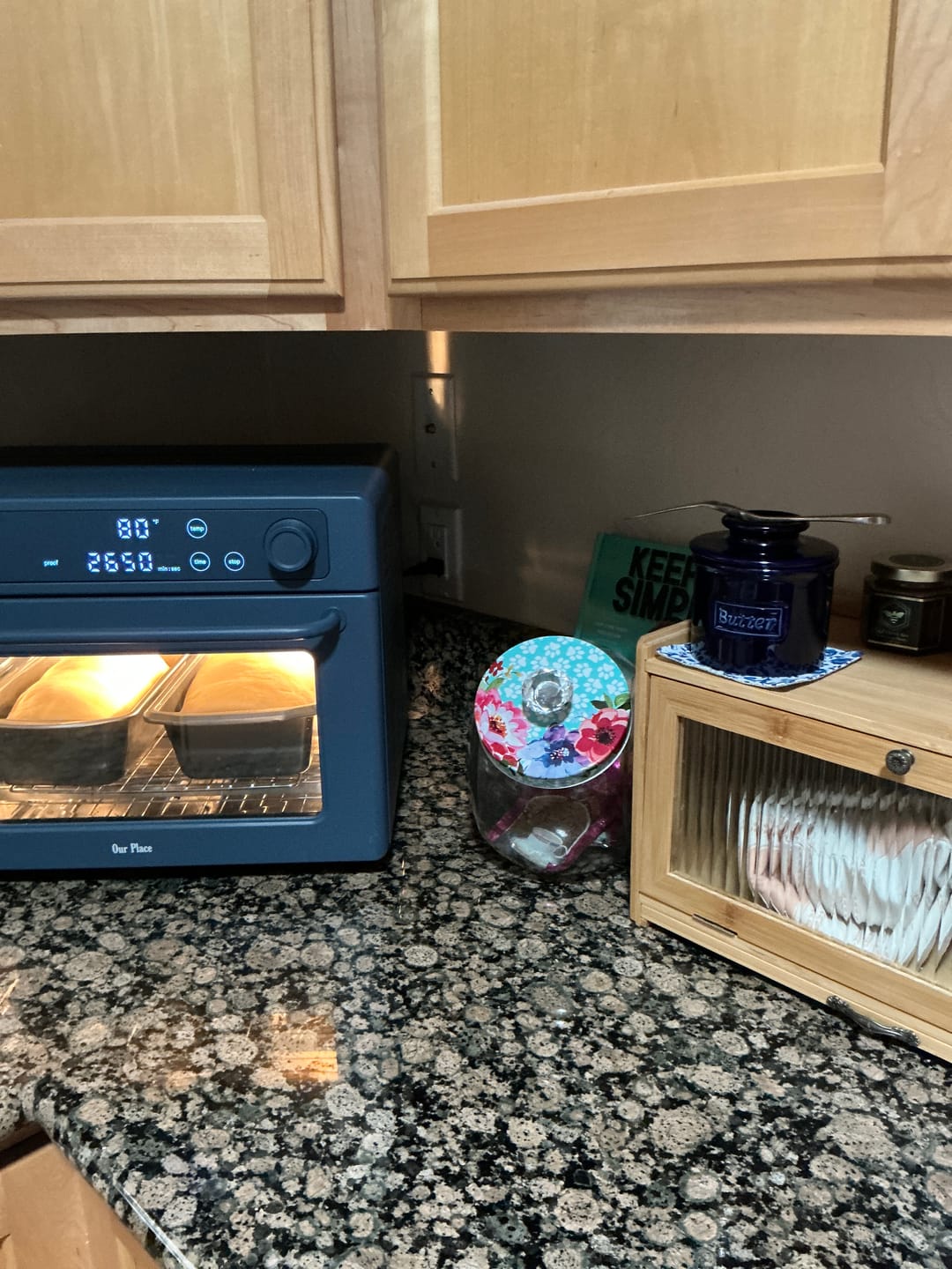 Customer photo review of Cobalt Blue Cafe Retro Butter Bell Crock