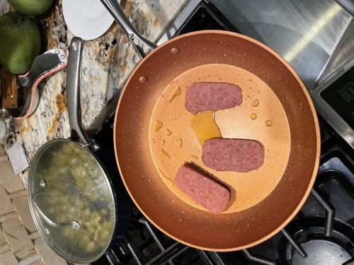 Customer photo review of Voke 8-Inch Nonstick Marble Stone Frying Pan with Lid
