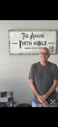 Customer photo review of 19th Hole Golf Personalized Sign