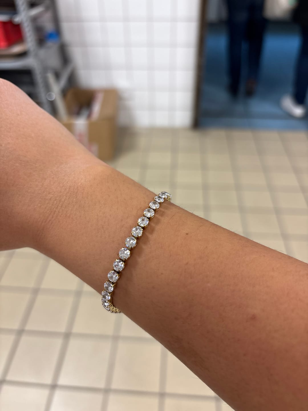 Customer photo review of Hi-Life Tennis Armband 14K Vergoldet