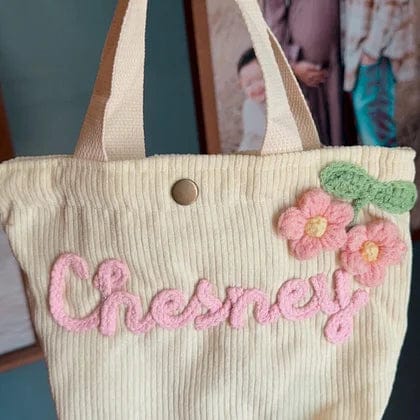 Customer photo review of Personalized Name Tote Handbag, Children's Gift, Christmas Gift