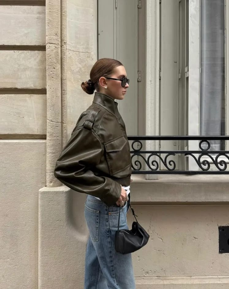 Customer photo review of Lilo Faux Leather Jacket