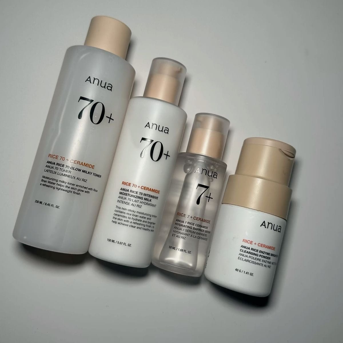 Customer photo review of Pieniņveida toniks mirdzuma piešķiršanai ādai ar rīsiem Anua Rice 70 Glow Milky Toner