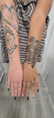 Customer photo review of Express Tinted Self Tan Mousse