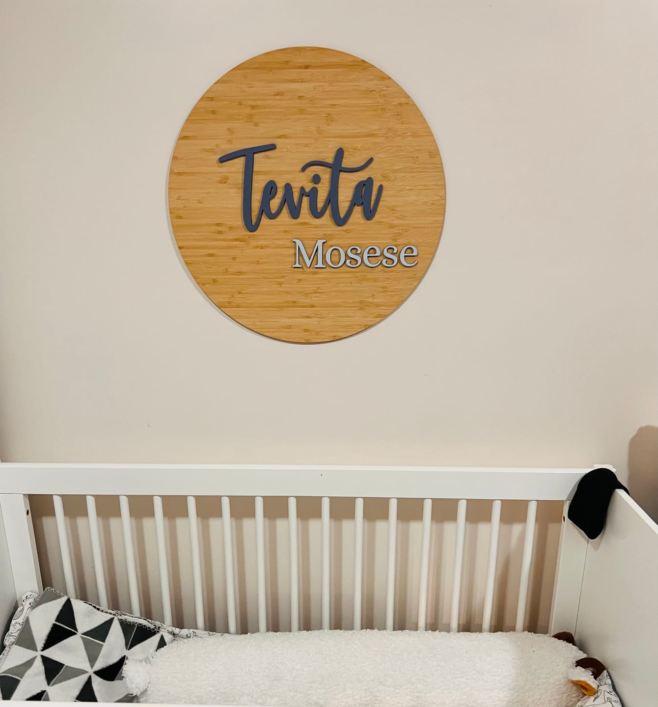 Customer photo review of Two Names On Bamboo Circle