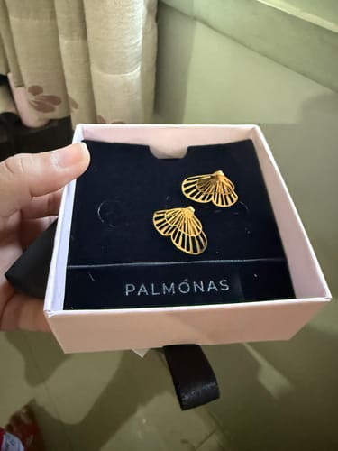 Customer photo review of Butterfly Wing Stud Earrings