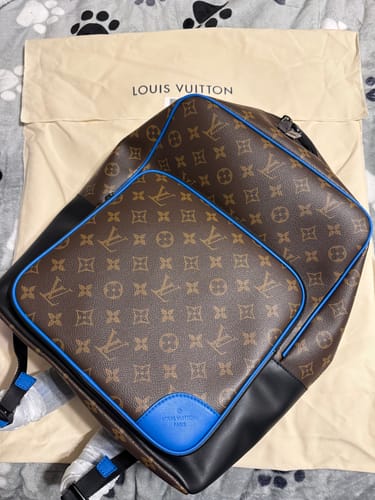 Customer photo review of DEAN BACKPACK 42 IN BLUE AND BROWN MONOGRAM CANVAS