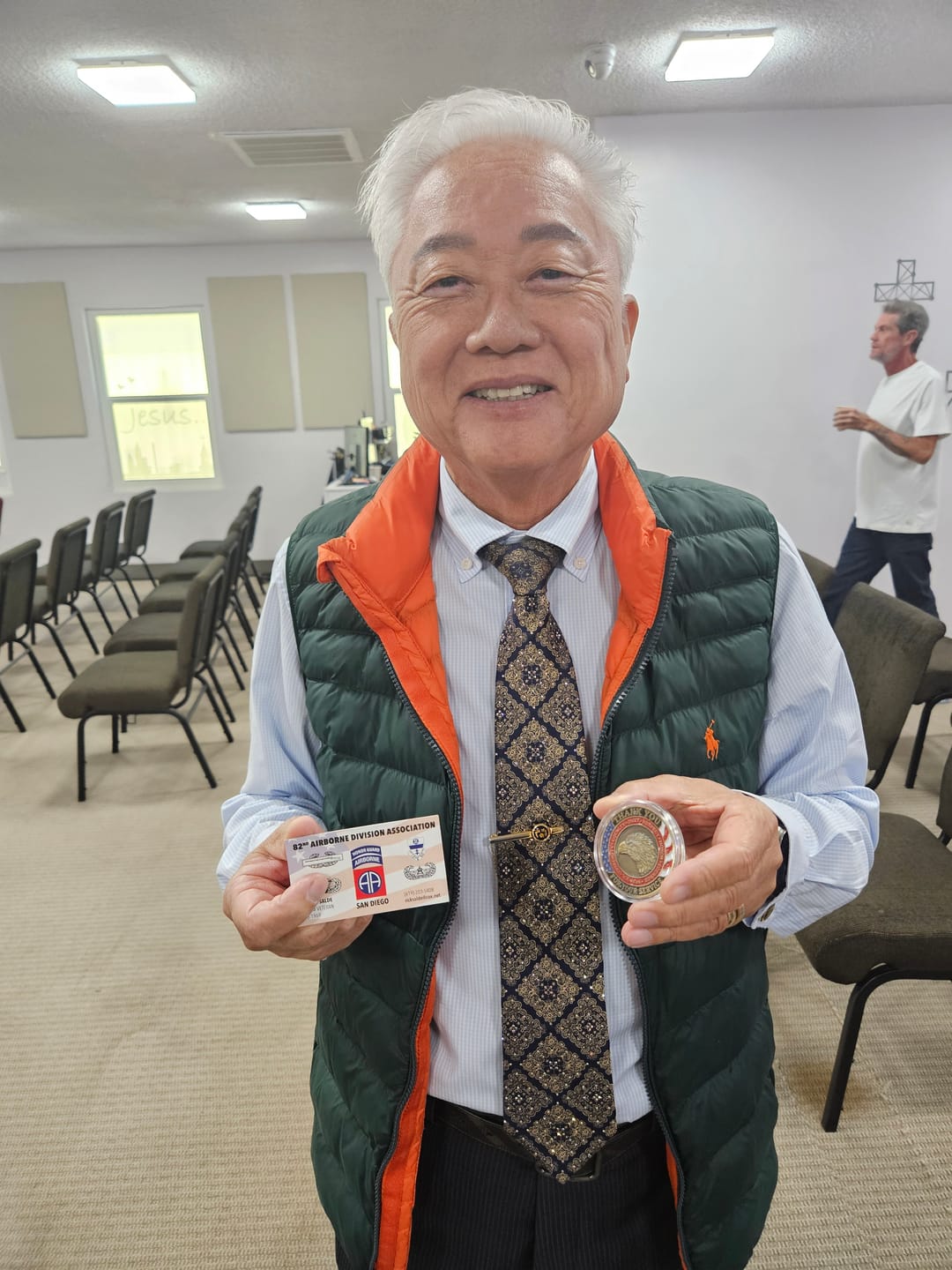 Customer photo review of Honoring All Who Served Thank You Coin