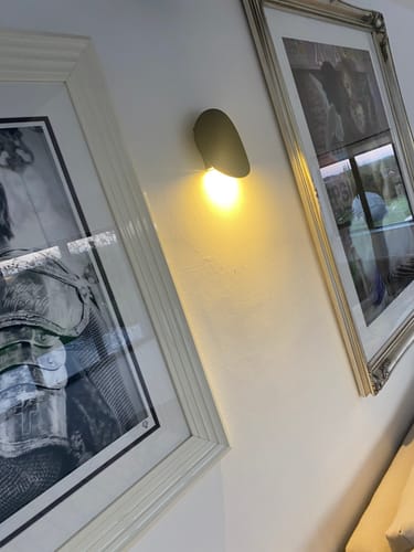 Customer photo review of Modern Round Wall Sconce with Solar Shape