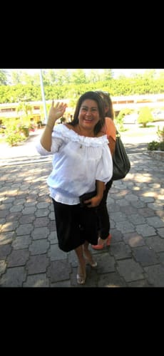 Customer photo review of Dolly® Personalized Crochet Doll with Photo Card