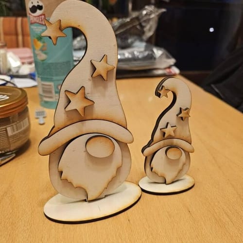 Customer photo review of Christmas Gnome table decoration 3 bundle laser cut svg file