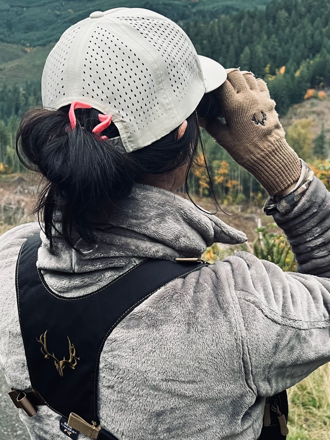 Customer photo review of Scout Merino Fingerless Gloves