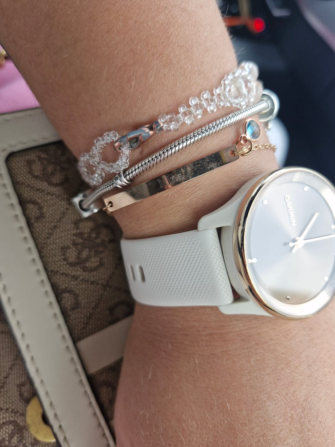 Customer photo review of Bracelet: Name Birthstone