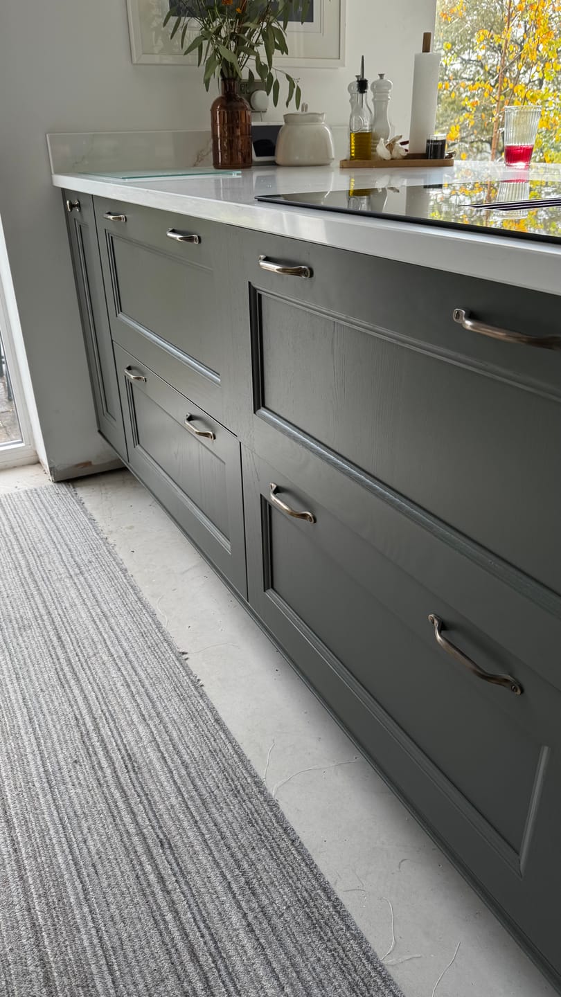 Customer photo review of Classic Aged Brass Cupboard Handles