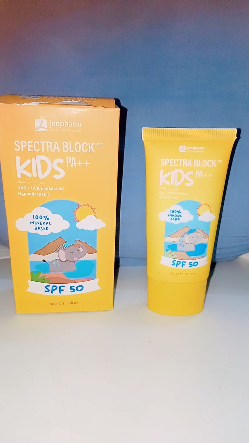 Customer photo review of Spectra Block Kids Spf50