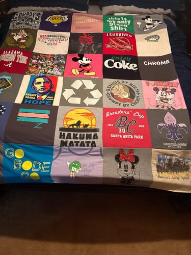Customer photo review of Classic T-Shirt Blanket