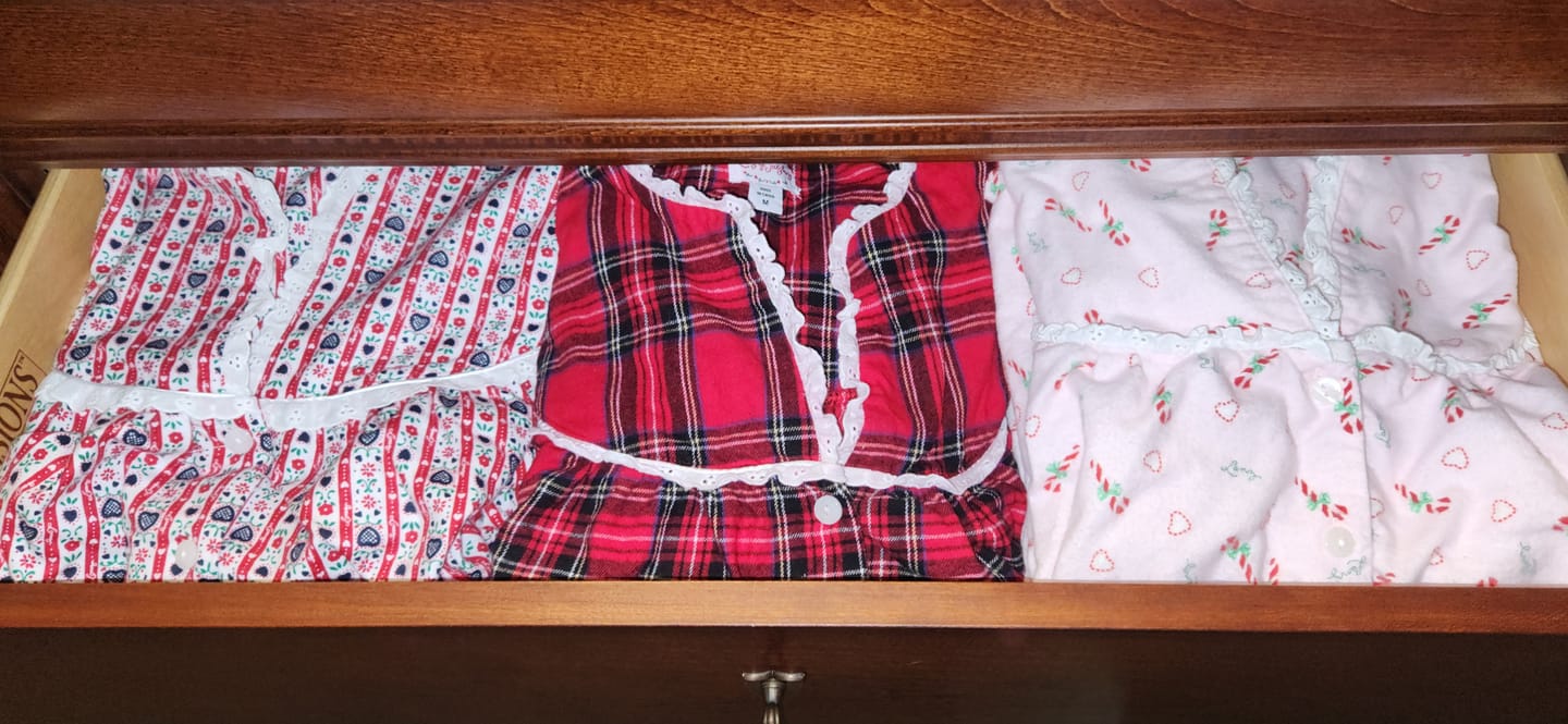 Customer photo review of Red Tyrolean Flannel Gown