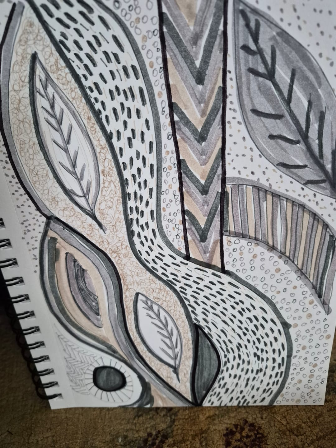 Customer photo review of Ohuhu Pupe Paper-friendly (No Peeling) Brush and Fineliner Dual Tips 60 Colors Water-based Coloring Markers