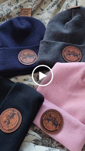 Customer video review of Custom Beanies Leather Patch