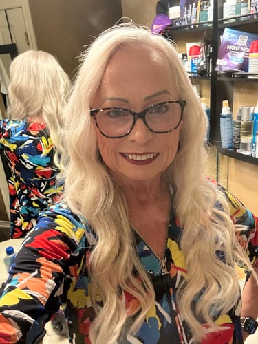 Customer photo review of Grace Light Volume Hair Topper