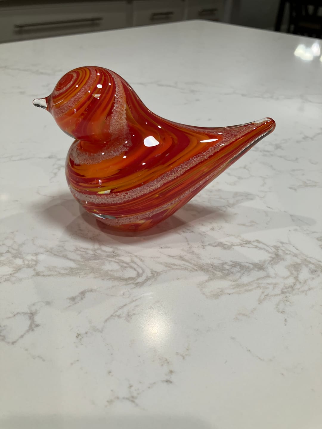 Customer photo review of Colorful Glass Birds with Cremation Ash