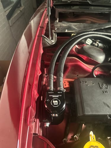 Customer photo review of Supercharged 3.6L Charger/Challenger/300 Catch Can Kit