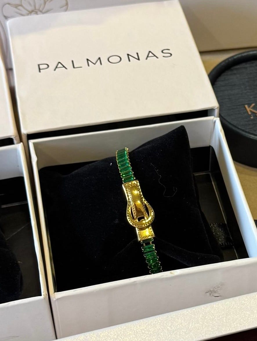Customer photo review of Green Baguette Tennis Bracelet