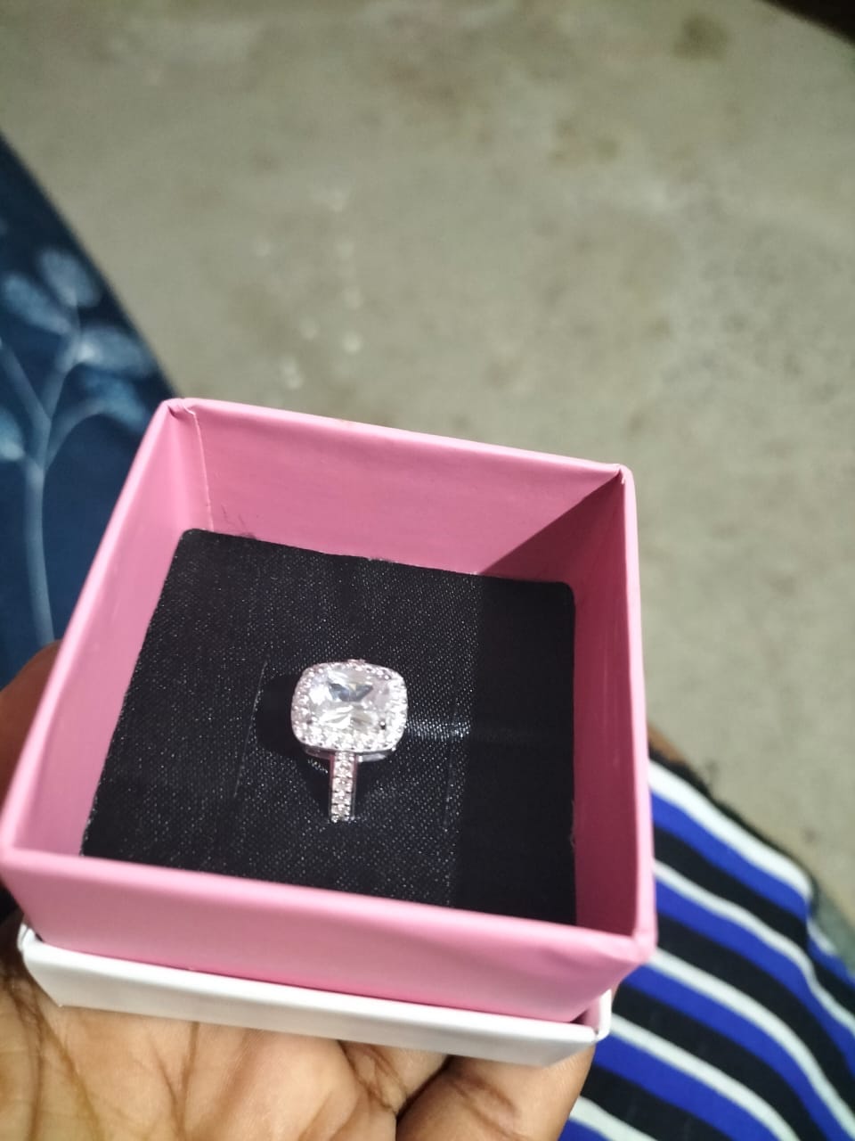 Customer photo review of Silver Classic Solitaire Ring
