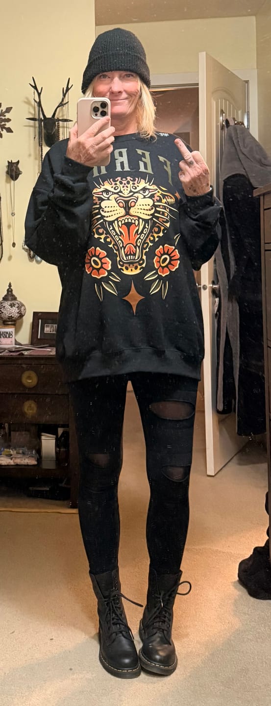 Customer photo review of Feral- Crewneck Sweater
