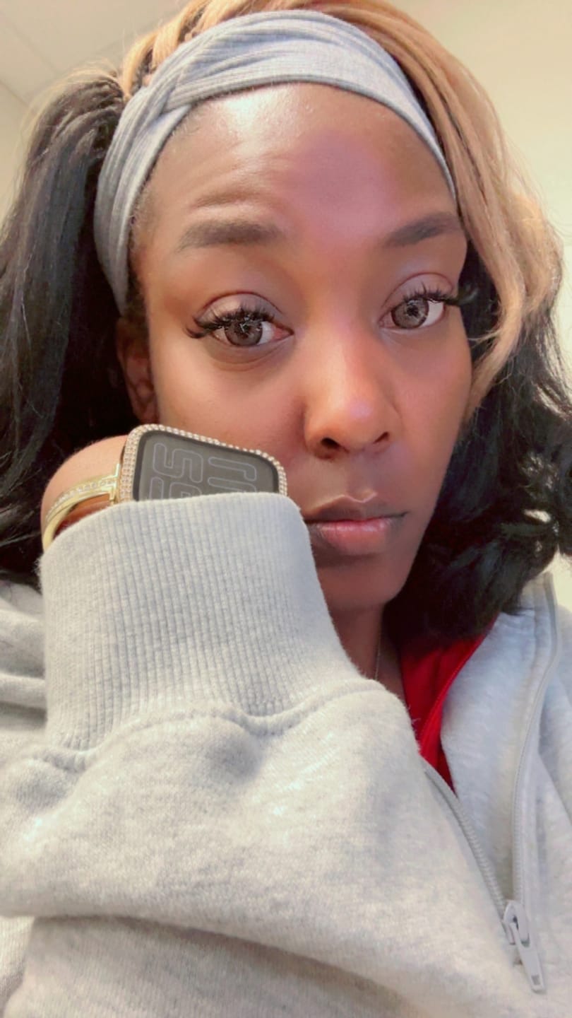 Customer photo review of Laurel Pink Brown Prescription Colored Contact Lenses