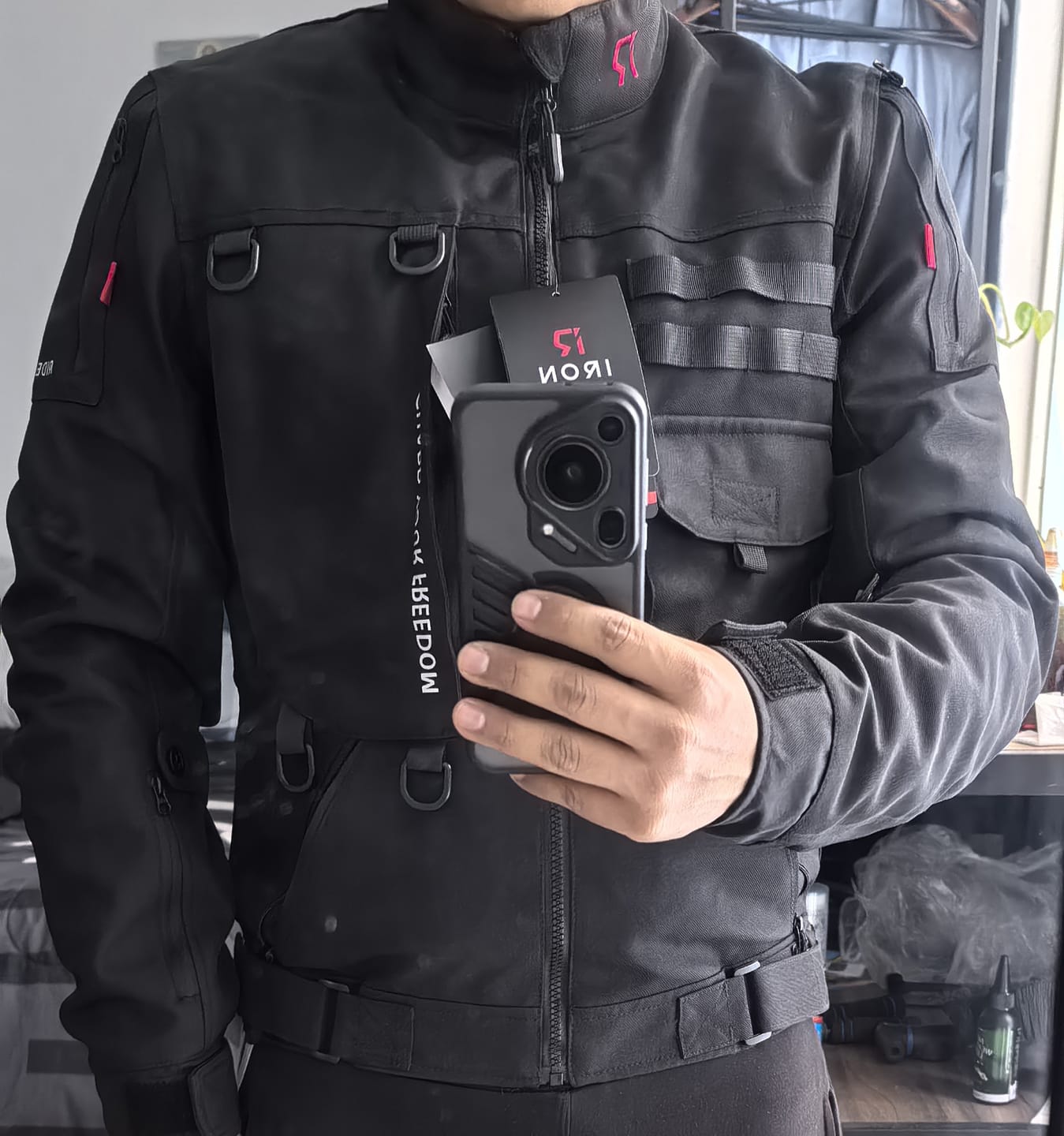 Customer photo review of RIDEIRON All-season CE Protective Durable Riding Jacket | MJ5501
