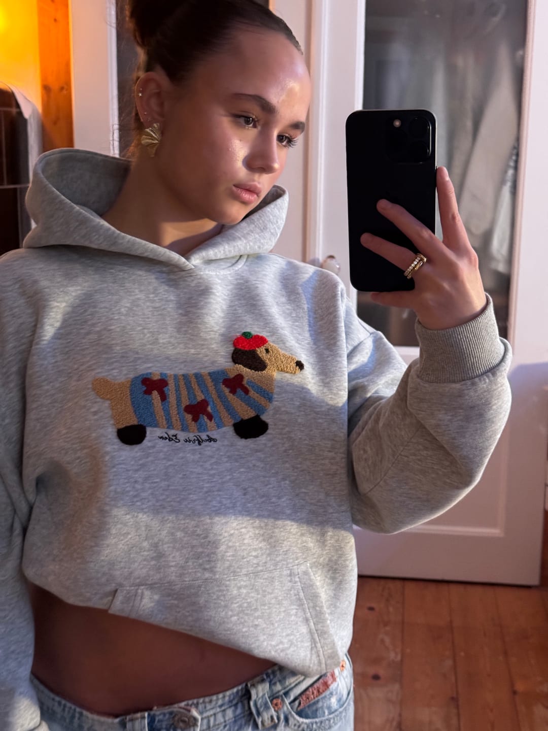Customer photo review of Aelfric Eden Cartoon Dachshund Hoodie