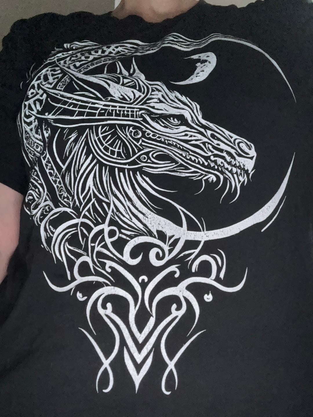 Customer photo review of Celtic Dragon and Moon Cotton Tee