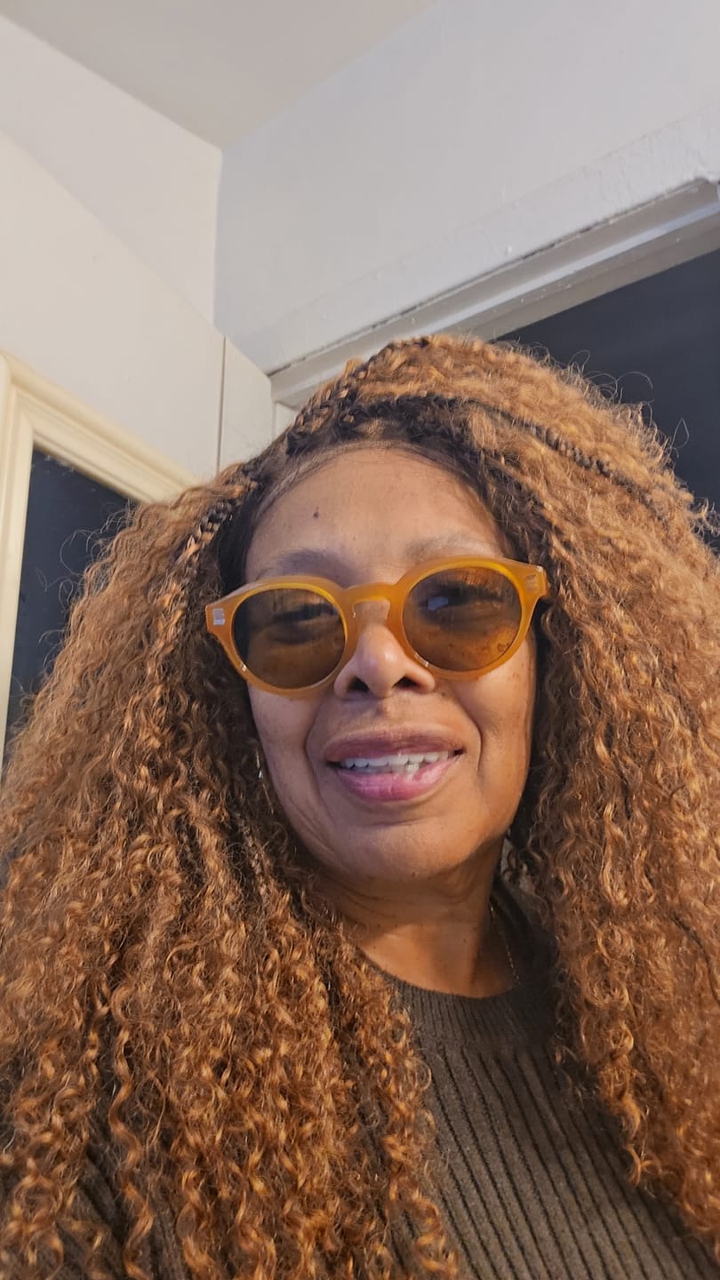 Customer photo review of Lulu - Bora Bora Pre Bleached Swiss HD Full Lace Human Hair Curly Wave Boho Box Braided Wig