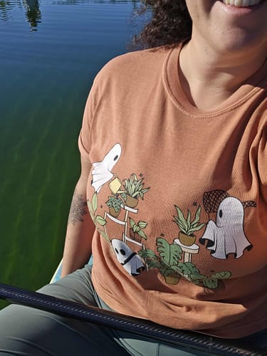 Customer photo review of Plant Chores T-shirt