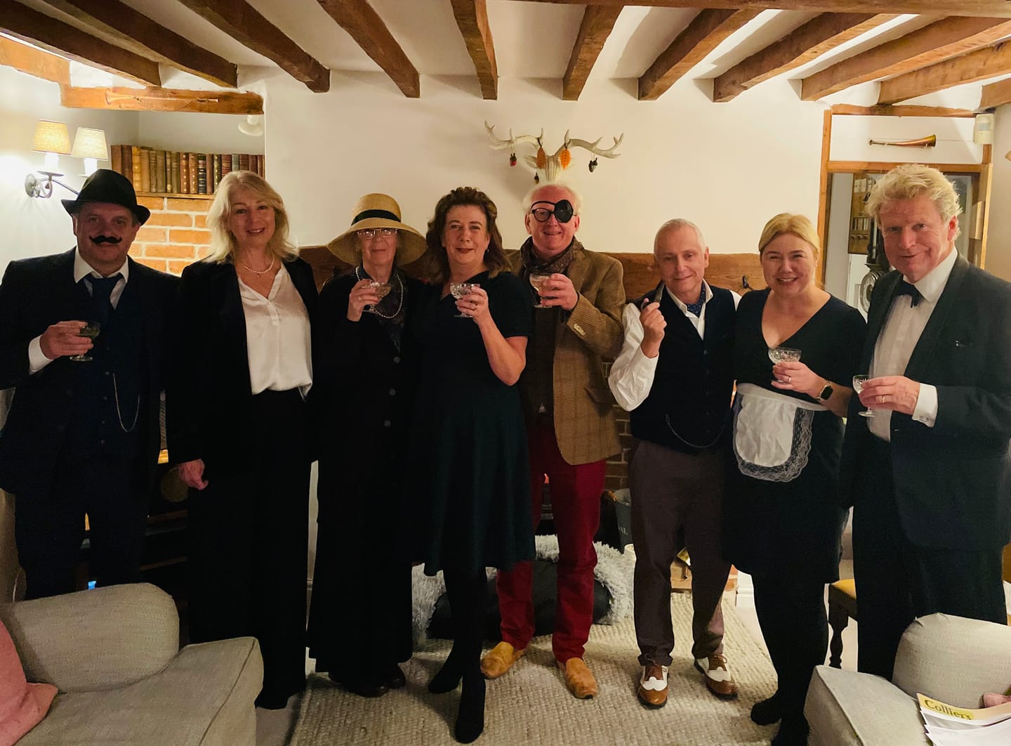 Customer photo review of 1940s Murder Mystery Host Your Own Game Kit