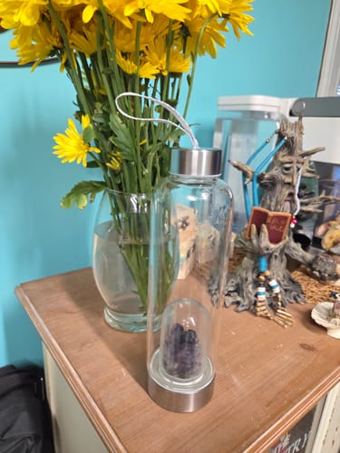Customer photo review of Blue Lace Agate Gem Pod Water Bottle 💧