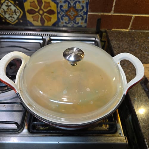 Customer photo review of No. 10 Enamel Cast Iron Kadai (3L)
