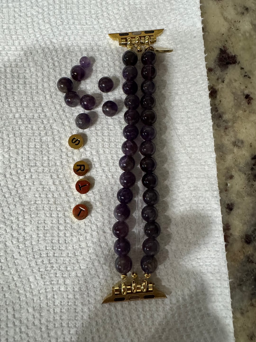 Customer photo review of Intense Amethyst Healing Bracelet