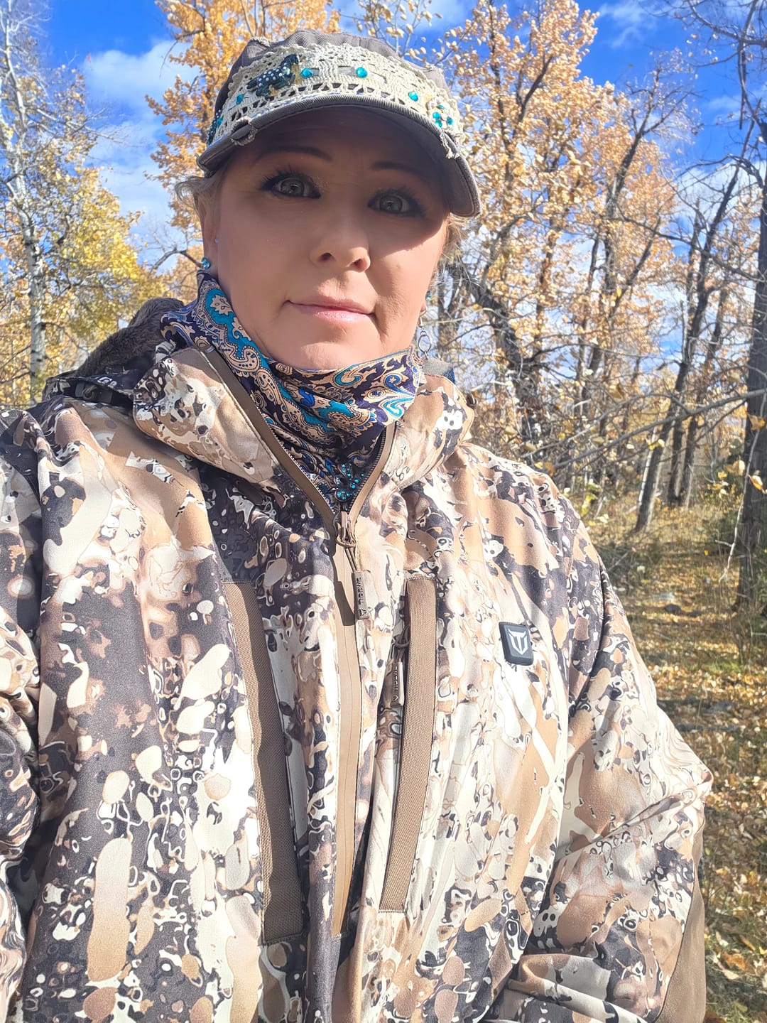 Customer photo review of Men’s Heated Duck Hunting Jacket with Fleece Lining, Waterproof 1/2 Zip Jacket for Hunting (Veil Avayde Camo, Size S-XXXL)