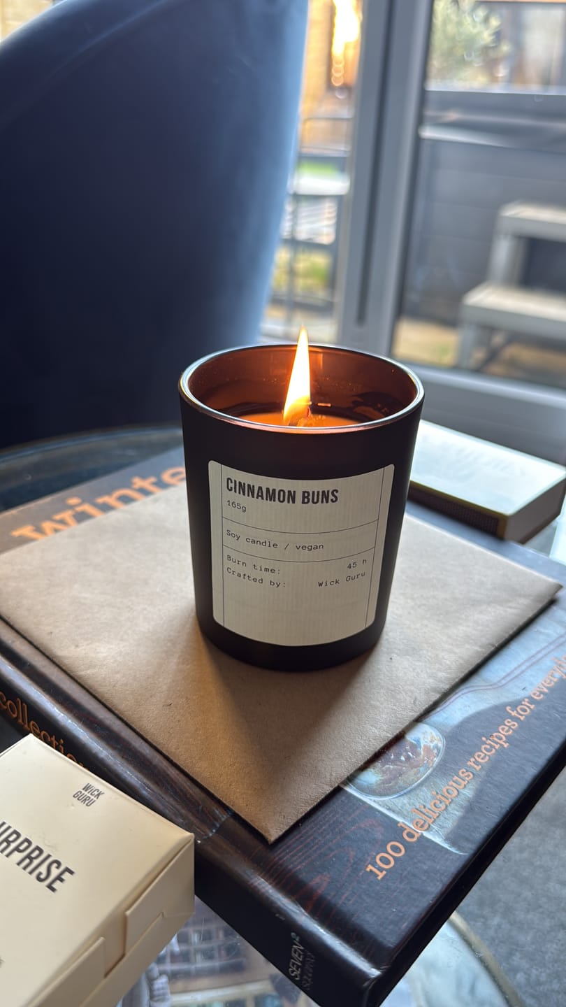 Customer photo review of Cinnamon Buns Candle